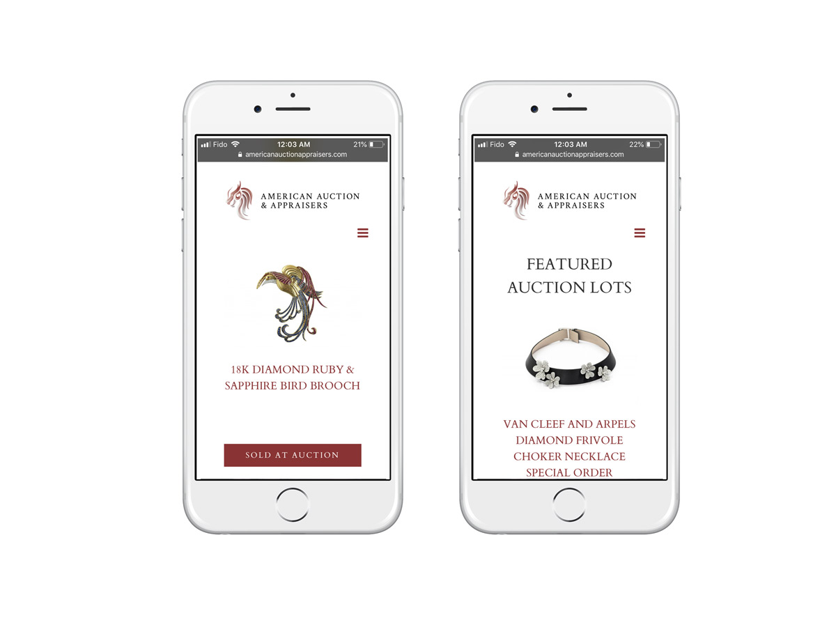 American Auctions Appraisers website phone