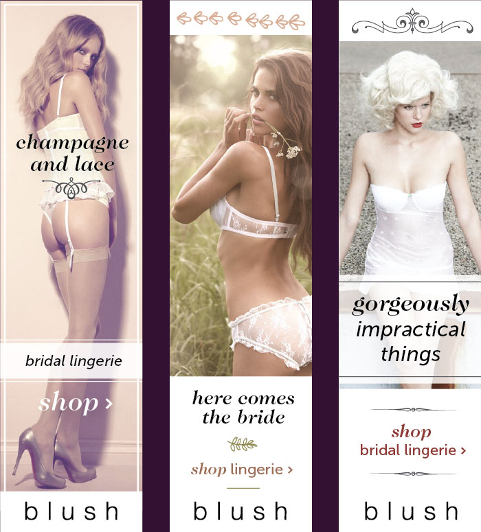 blush website graphics advertising